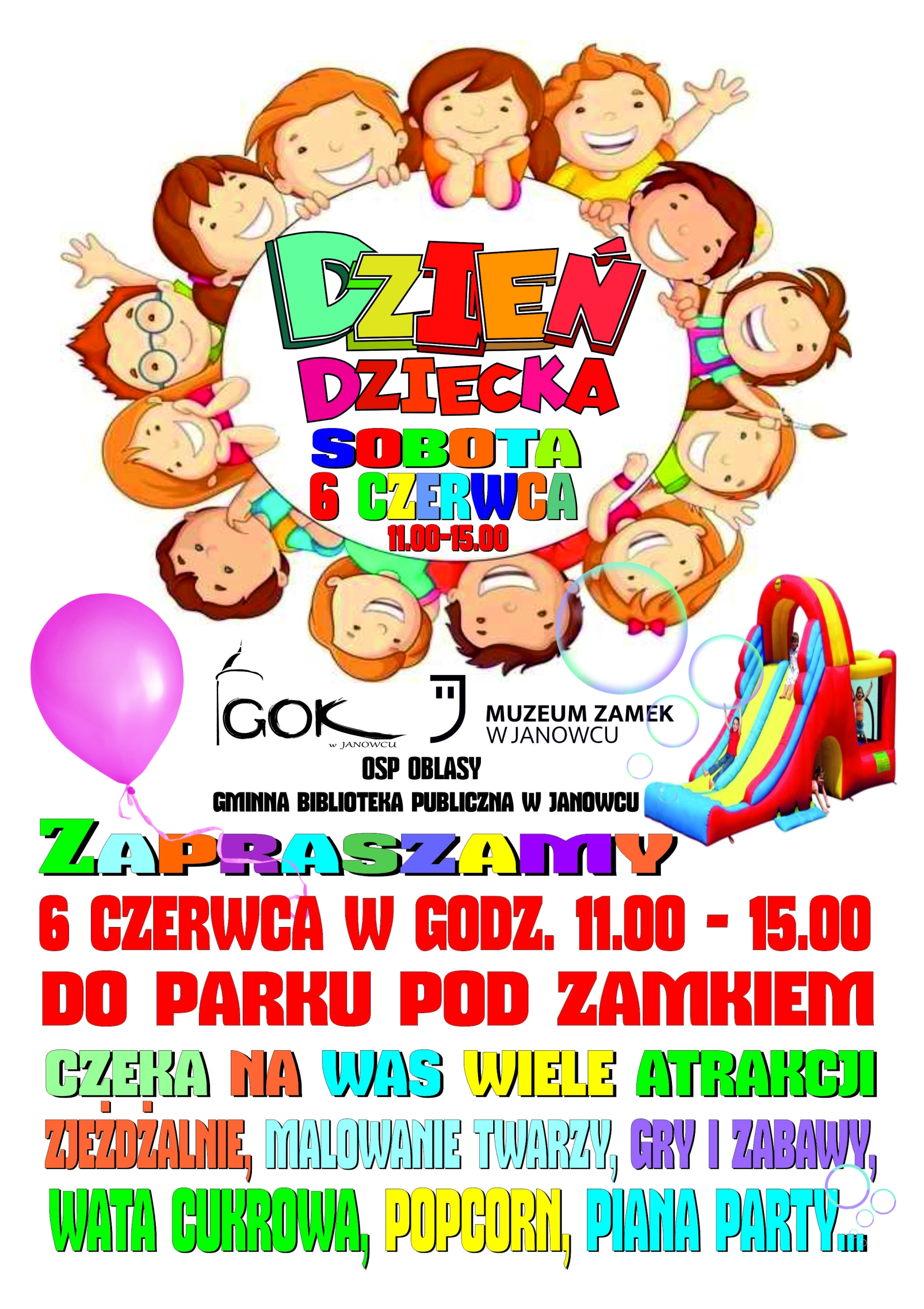 Plenerowy Dzień Dziecka w Parku przy Zamku w Janowcu